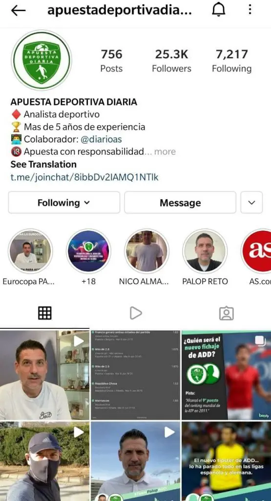 ADD (Apuesta Deportiva Diaria) bajo seguimiento real: así funciona su sistema 3 Instagram ADD 1 1 - Pronosticadores Deportivos