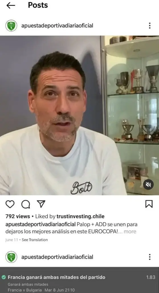 ADD (Apuesta Deportiva Diaria) bajo seguimiento real: así funciona su sistema 4 Instragram ADD Palop 1 - Pronosticadores Deportivos