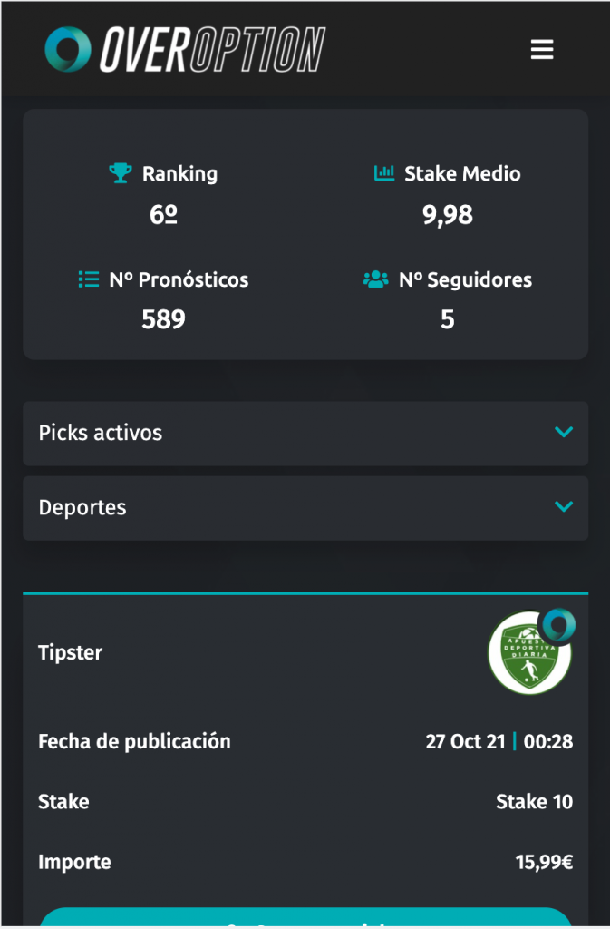 ADD (Apuesta Deportiva Diaria) bajo seguimiento real: así funciona su sistema 8 Screen Shot 2021 10 27 at 9.50.44 AM 1 - Pronosticadores Deportivos
