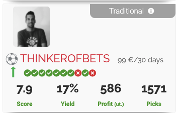 Pensador de Apuestas analizado desde la lógica y los números 5 ThinkerOfBets Estadisticas