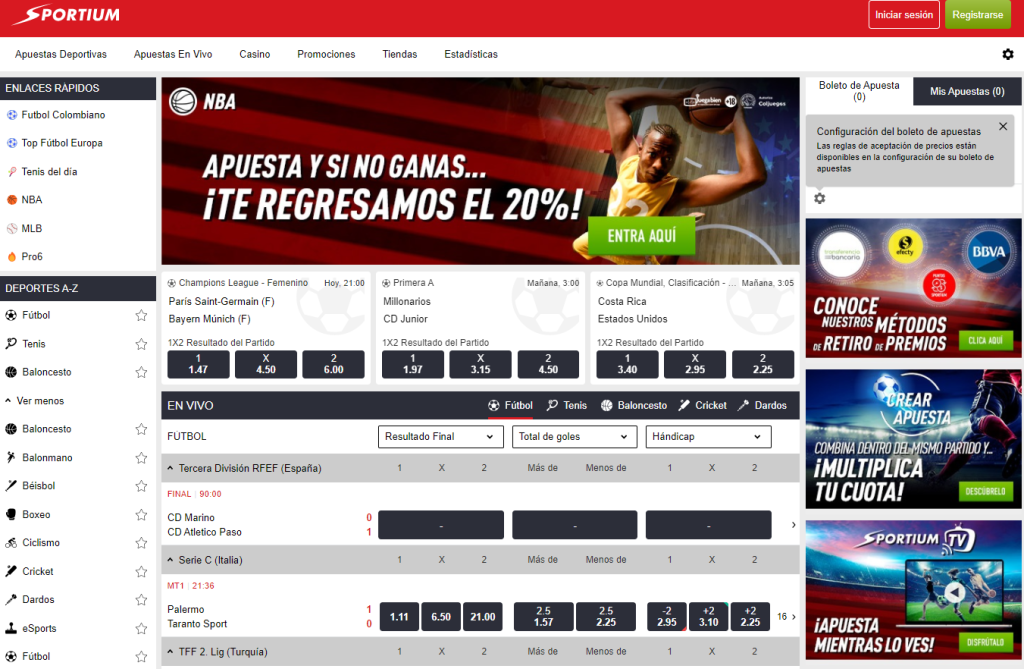 sportium web de apuestas - Pronosticadores Deportivos