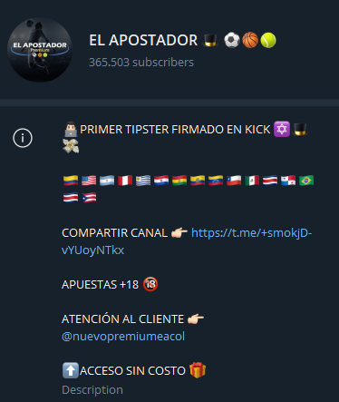 El Apostador analizado desde la experiencia práctica 1 El Apostador Canal de Telegram