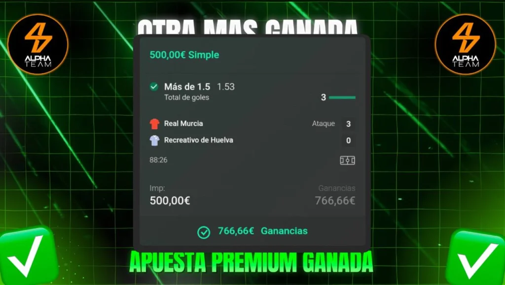 AlphaTeam analizado como grupo 5 AlphaTeam Apuesta Ganada