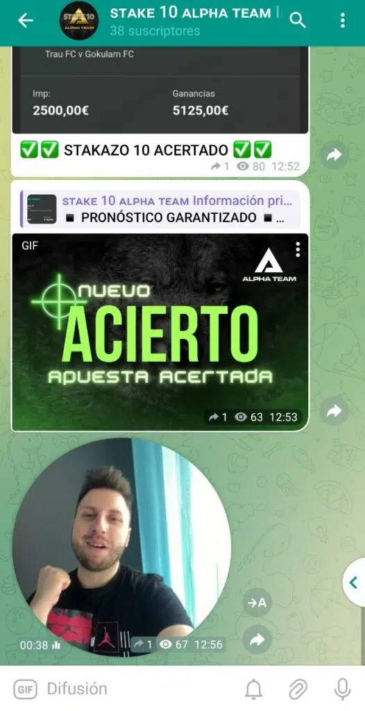AlphaTeam analizado como grupo 3 Stake 10 Acertado AlphaTeam