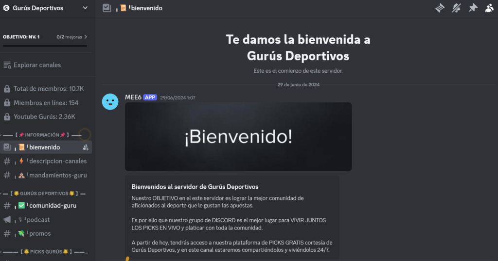 Gurús Deportivos Comunidad Discord