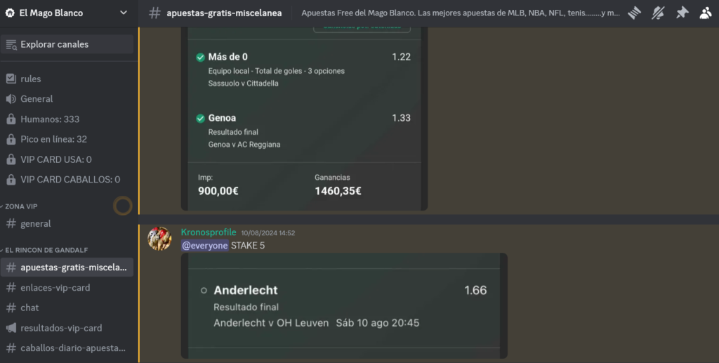 Mejores comunidades de analistas deportivos en Discord 3 El Mago Blanco Comunidad Discord