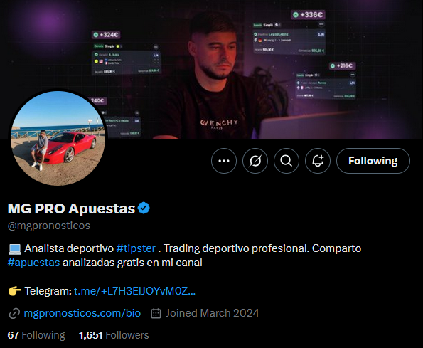 MGPRO Apuestas Twiiter X