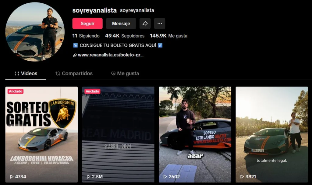 Rey Analista y su lectura del mercado 3 Sorteo Lamborguini Rey Analista