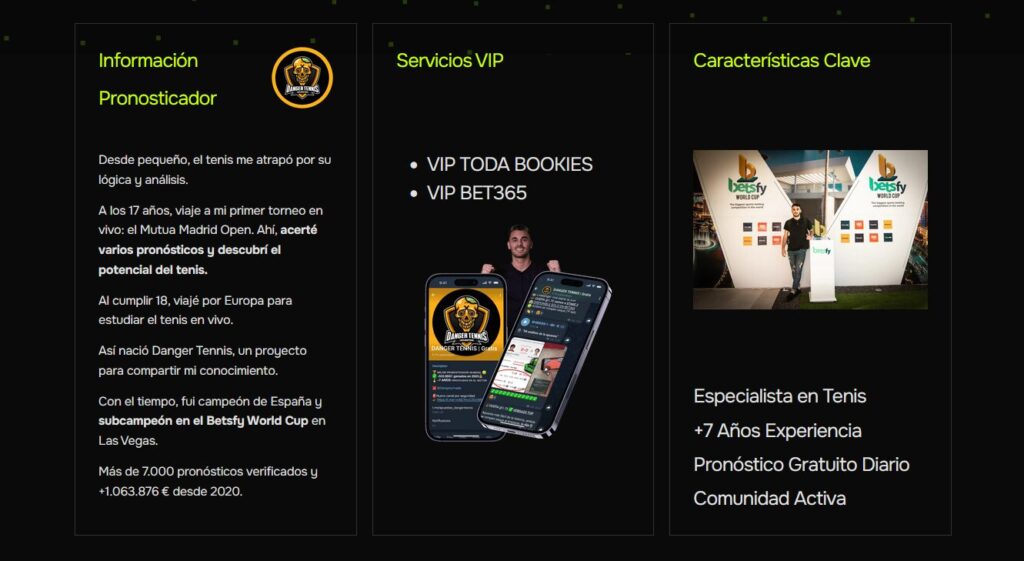 Servicios OnlyVIPTipster Danger Tennis
